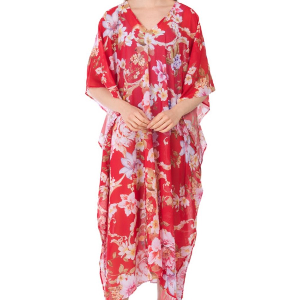 Floral Kaftan Swimsuit Cover-up